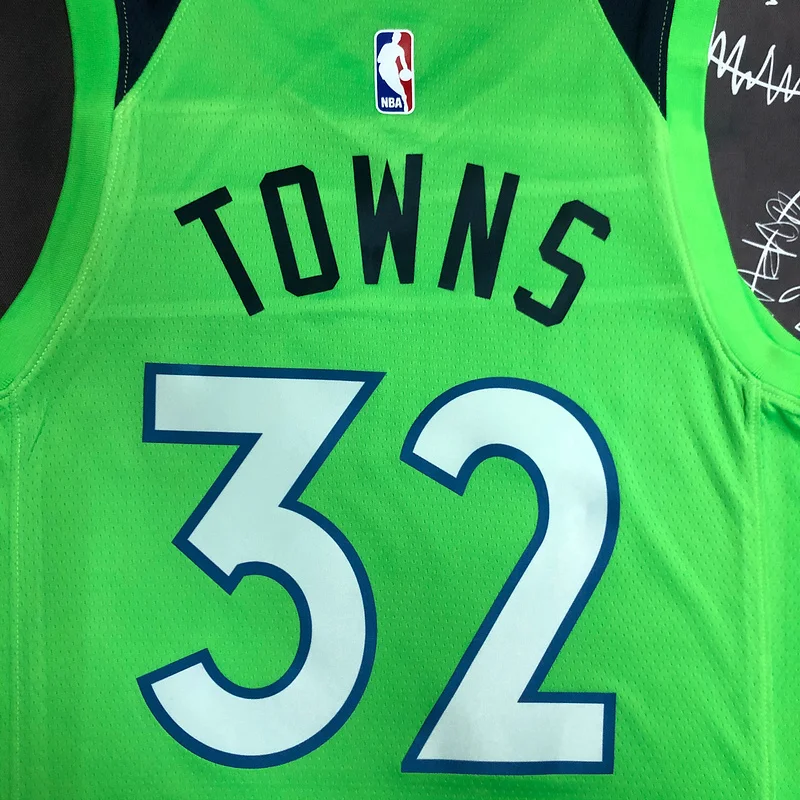 Minnesota Timberwolves Basketball Jersey trapeze #32 TOWNS