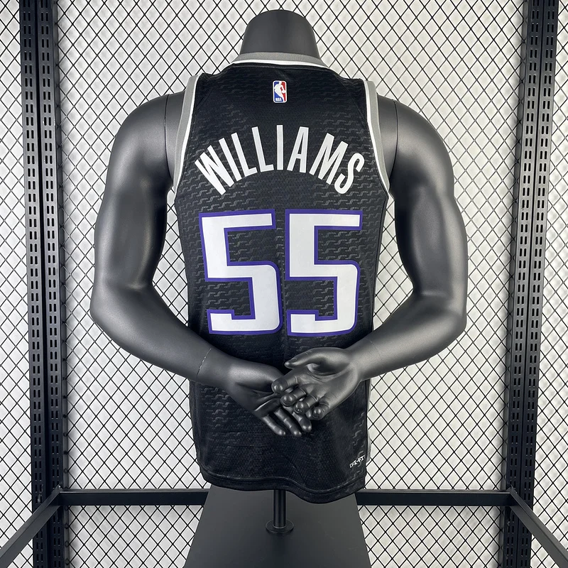 2023 Sacramento Kings Basketball Jersey trapeze limited #55 WILLIAMS