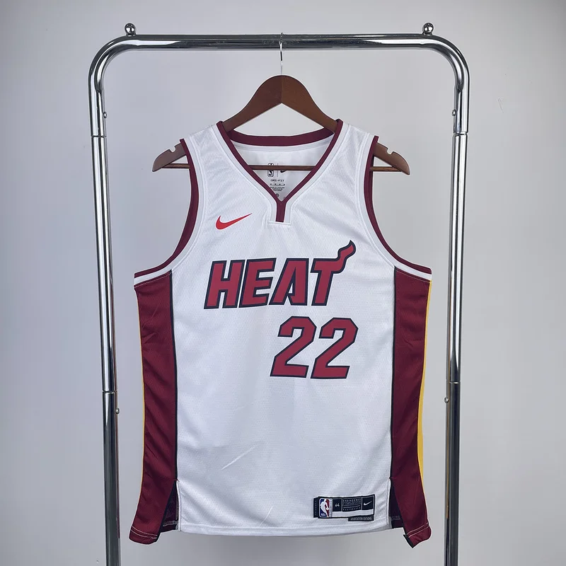 NBA Miami Heat basketball jersey V-neck White #22 BUTLER