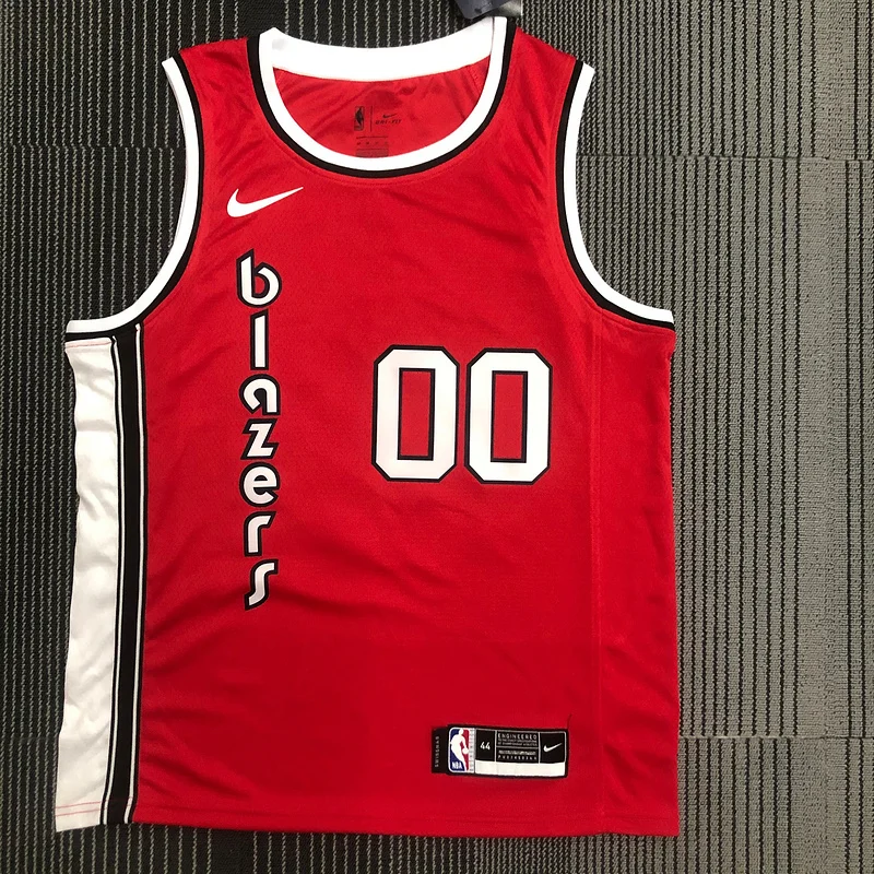 Portland Trail Blazers Basketball Jersey Retro Red #00 ANTHONY