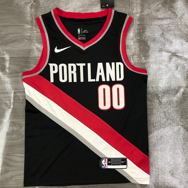 2021 Portland Trail Blazers Basketball Jersey Black #00 ANTHONY