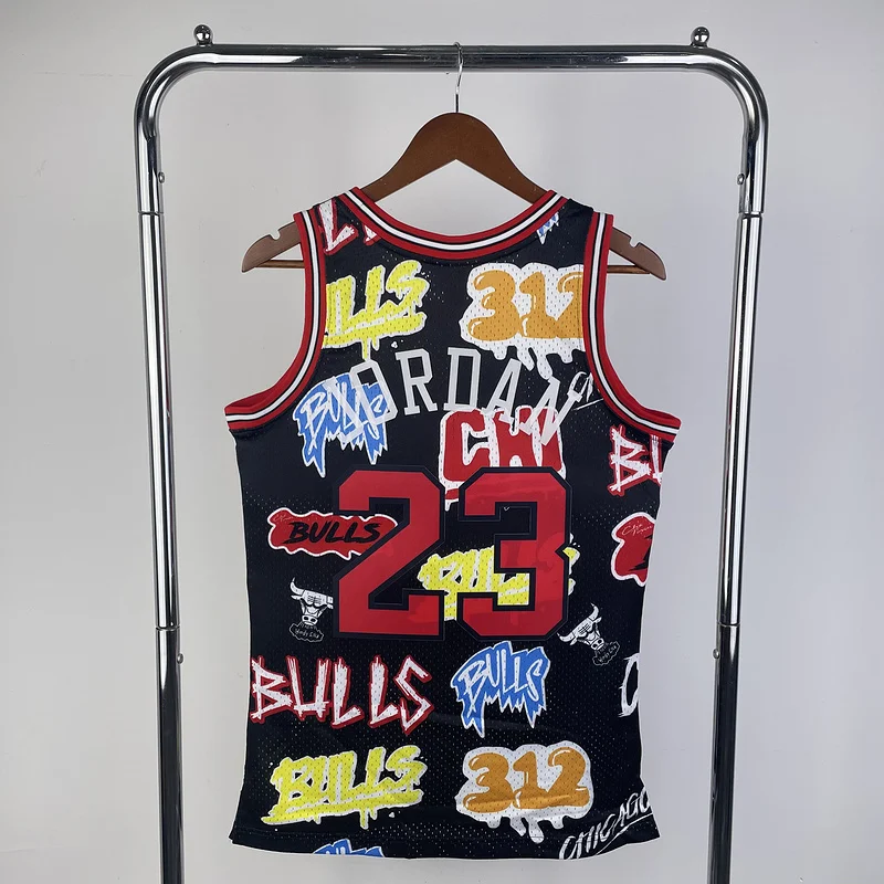 MN Hot Print Retro NBA Chicago Bulls Basketball jersey 1997 1998 Season #23 Jordan