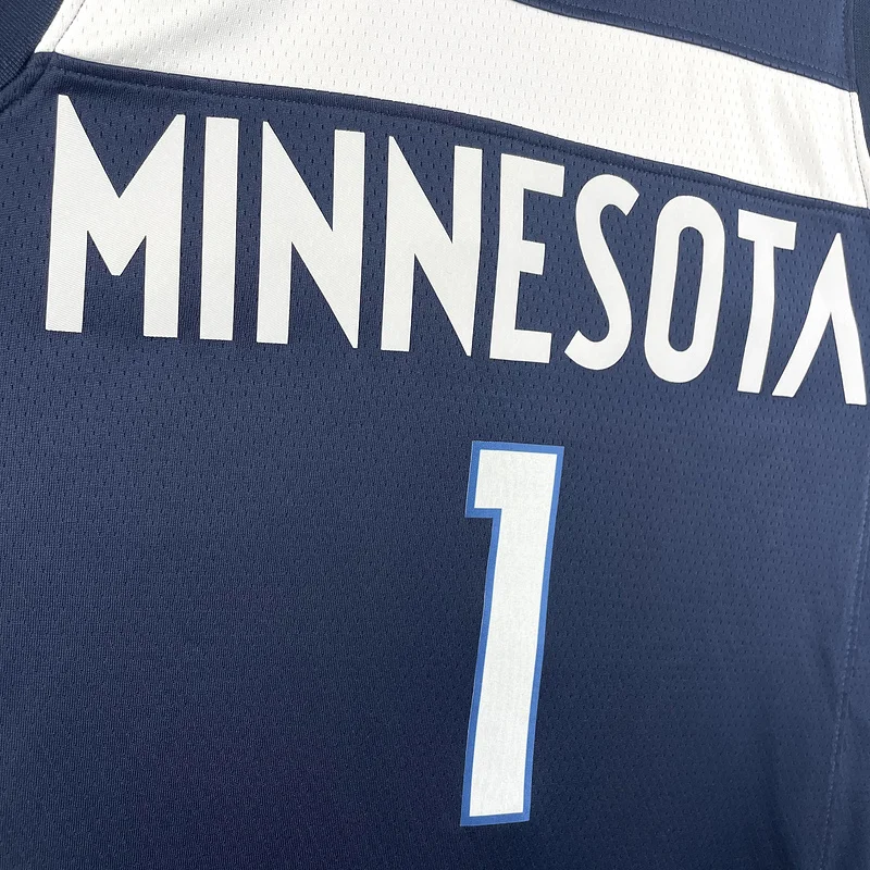 2023 Minnesota Timberwolves Basketball Jersey Aawy Blue #1 ANDERSON