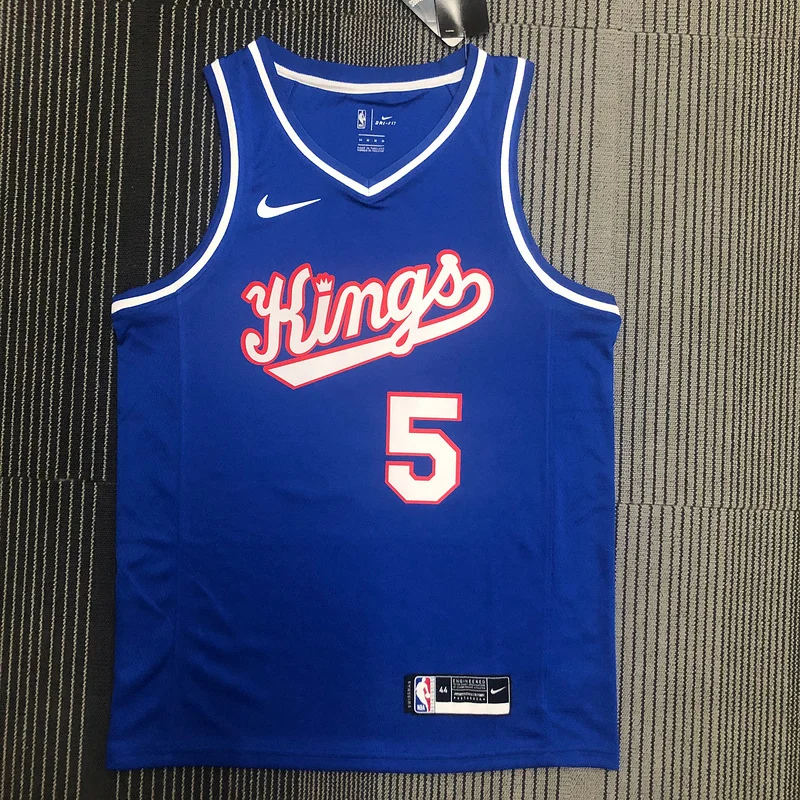 Sacramento Kings Basketball Jersey Blue #5 FOX