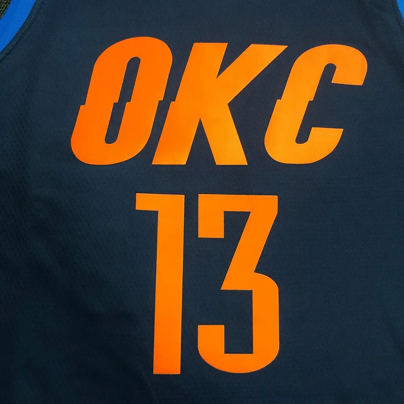 NBA Oklahoma City Thunder Basketball Jersey Blue stripe #13 GEORGE