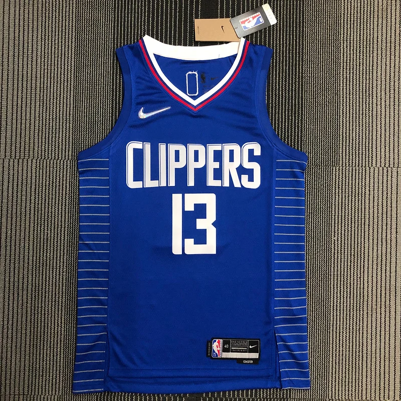 75th anniversary  NBA Los Angeles Clippers Basketball jersey   Blue  #13   GEORGE