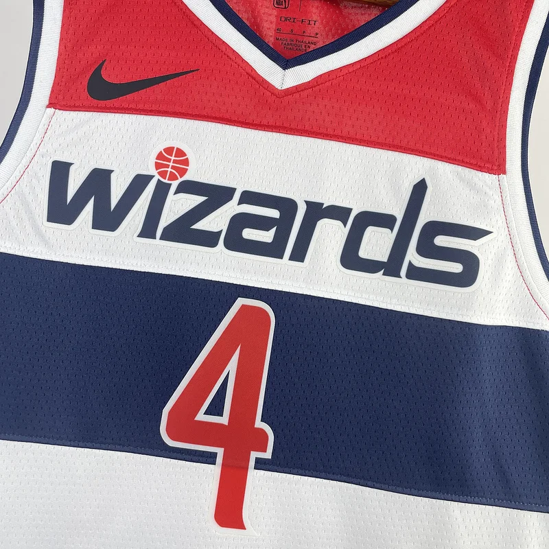 2023  Washington Wizards Basketball Jersey   Home  White  #4    WESTBROOK