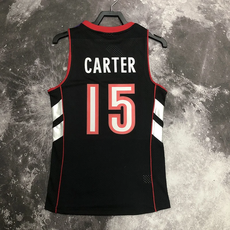 2000 Mitchell Ness Hot Print Retro NBA Toronto Raptors Basketball Jersey Black #15 CARTER