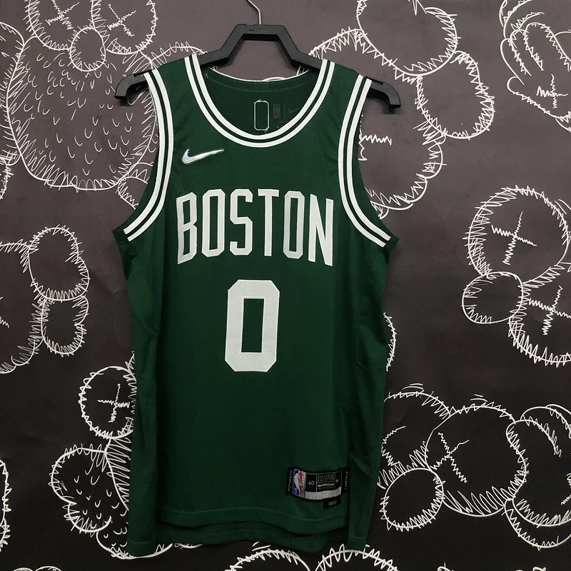 AU Player version NBA Boston Celtics Basketball Jersey Green #0 TATUM