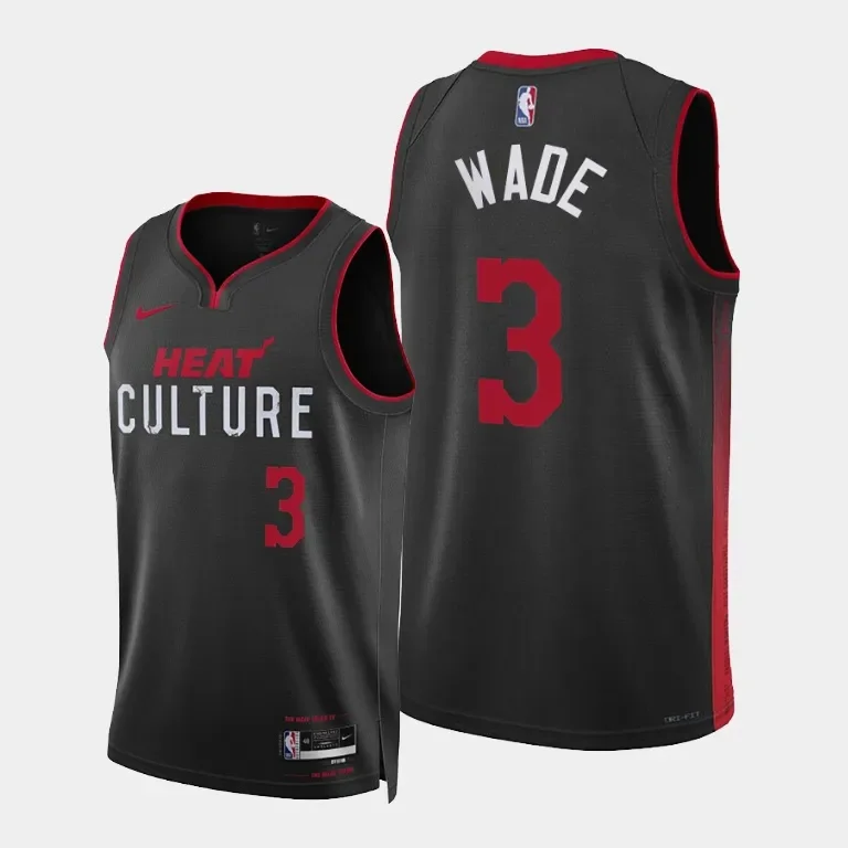 2024 Season NBA Miami Heat basketball jersey city version #3 WADE