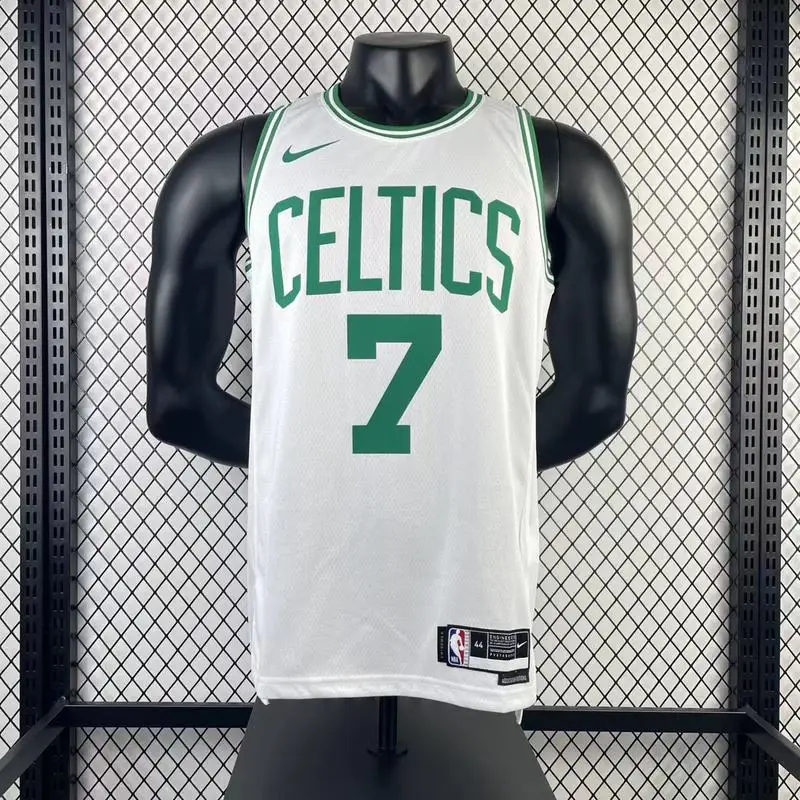 2023 Season NBA Boston Celtics Basketball Jersey White #7 BROWN