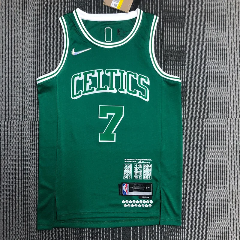 2022 Season NBA Boston Celtics Basketball Jersey city version #7 BROWN