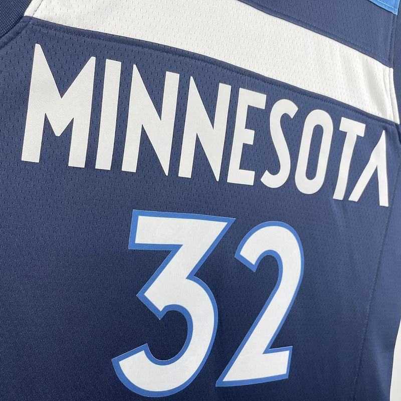 2023 Minnesota Timberwolves Basketball Jersey Aawy Blue #32 TOWNS