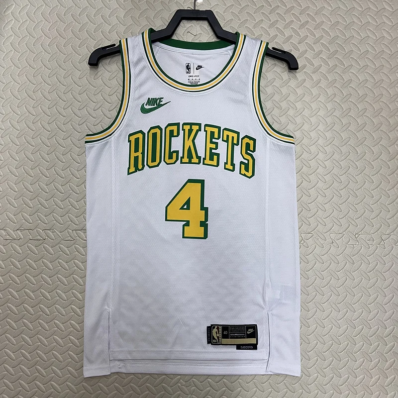 2023 Houston Rockets Basketball Jersey Retro #4 GREEN