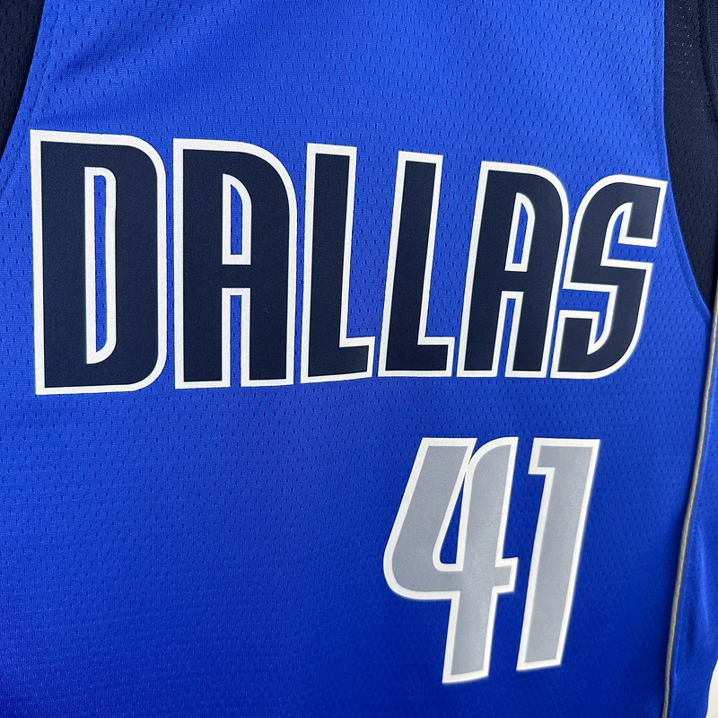 NBA Dallas Mavericks basketball jersey Blue Aawy #41 NOWITZKI