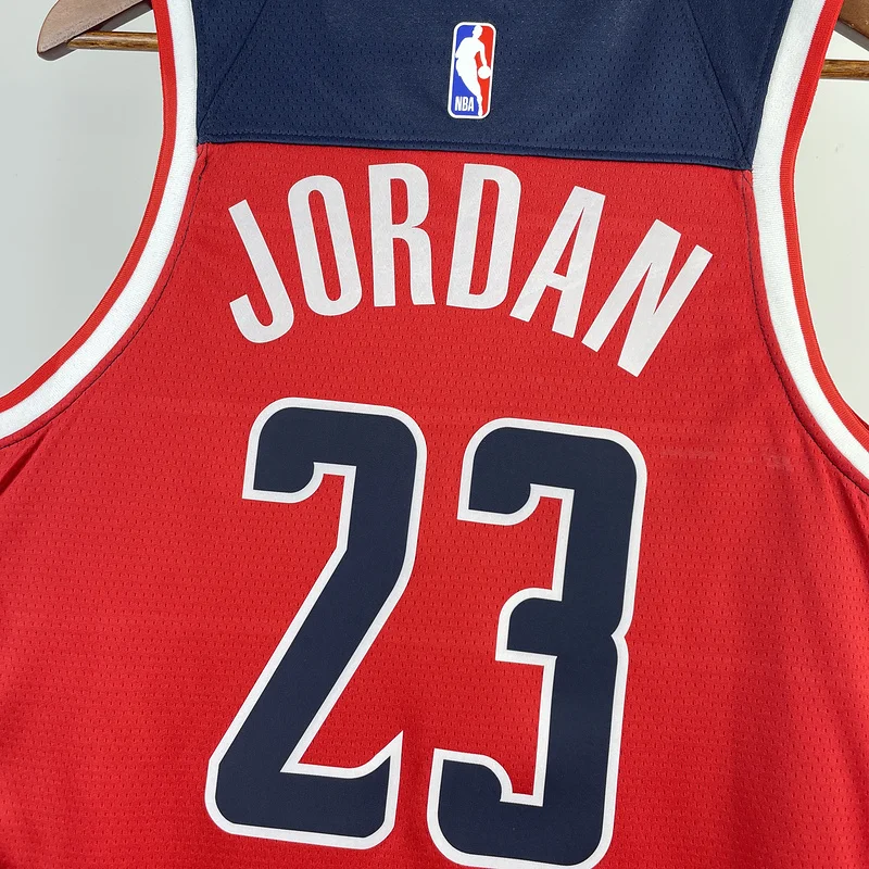 2023  Washington Wizards Basketball Jersey   Aawy   Red  #23    JORDAN