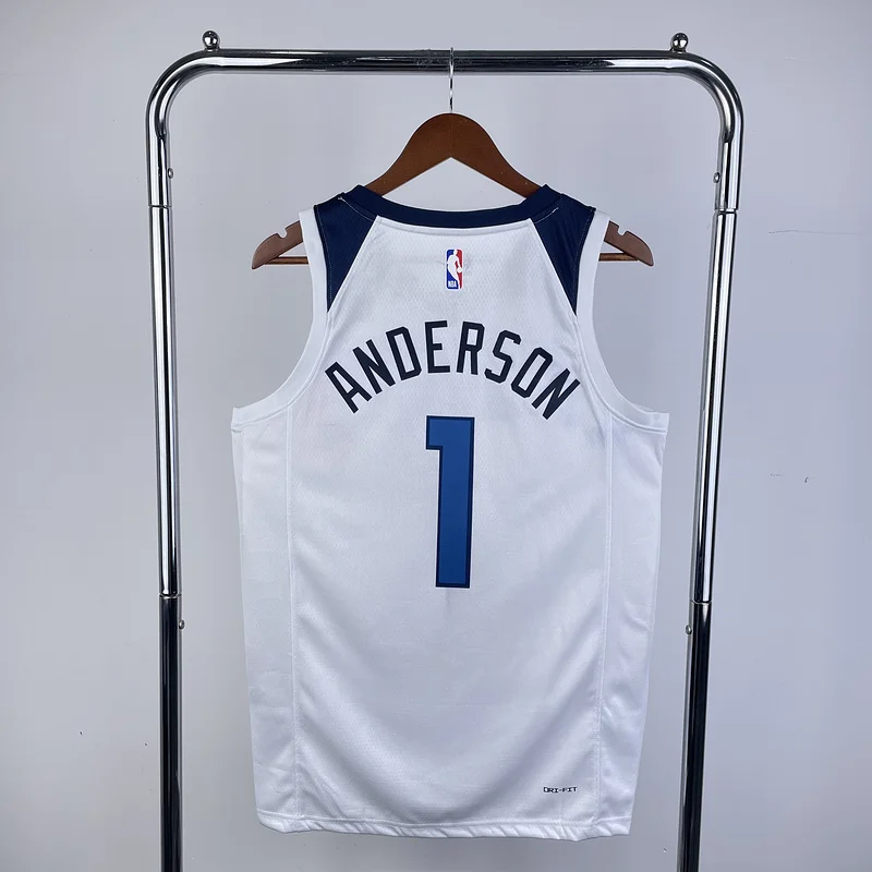 2023 Minnesota Timberwolves Basketball Jersey Home White #1 ANDERSON