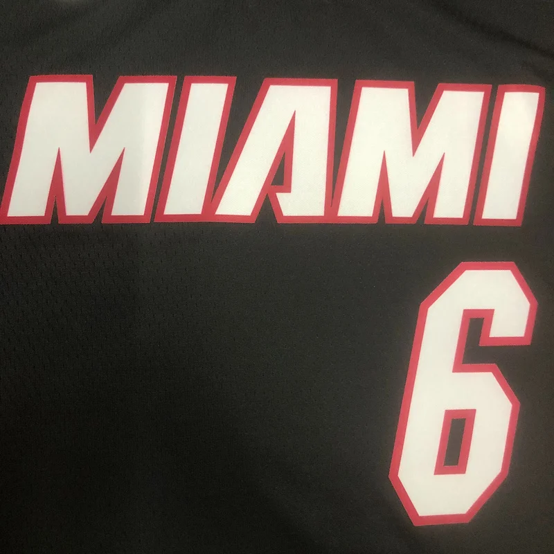 2023 Season NBA Miami Heat basketball jersey V-neck Black #6 JAMES