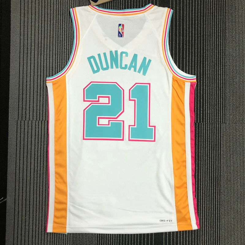 2022 San Antonio Spurs Basketball Jersey city version #21 DUNCAN