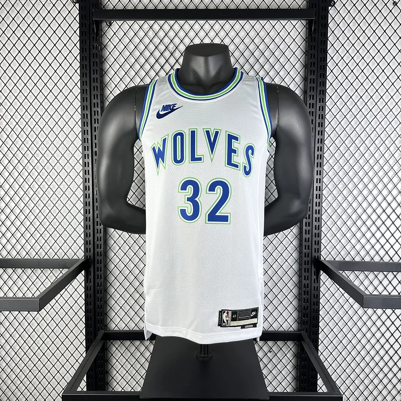 Minnesota Timberwolves Basketball retro jersey white #32 TOWNS