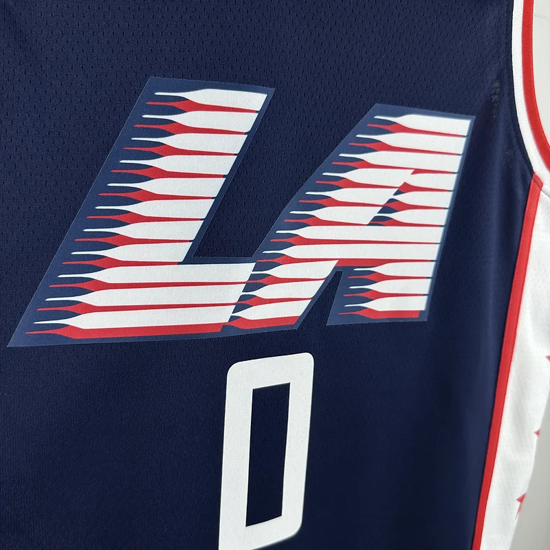 2019 Season  NBA Los Angeles Clippers Basketball jersey   city version  #0    WESTBROOK