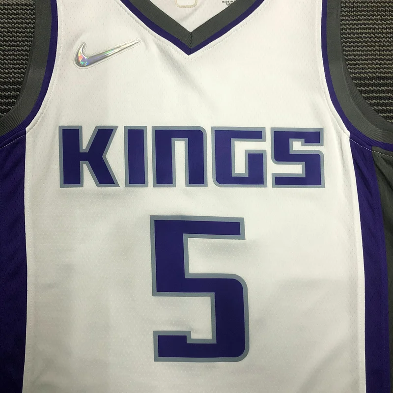 75th anniversary Sacramento Kings Basketball Jersey White #5 FOX