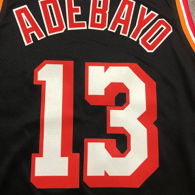 2018 Season NBA Miami Heat basketball jersey retro night Black #13 ADEBAYO