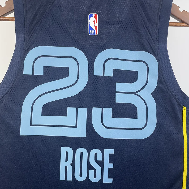 2023 Season NBA Memphis Grizzlies Basketball Jersey Aawy Blue #23 ROSE