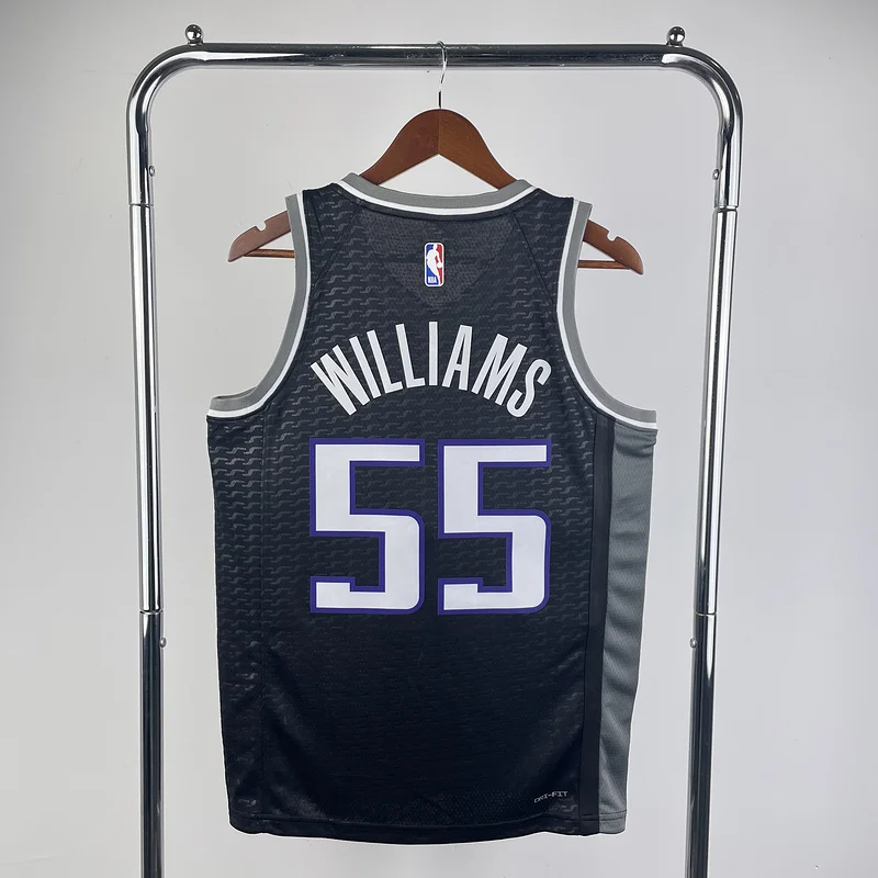 2023 Sacramento Kings Basketball Jersey trapeze limited #55 WILLIAMS