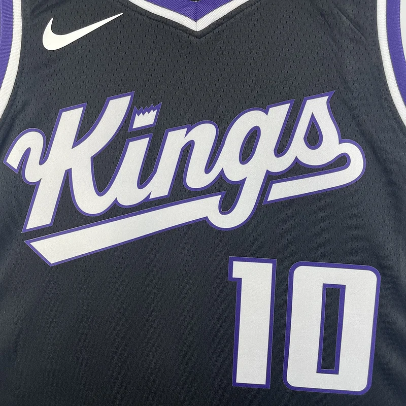 2024 Sacramento Kings Basketball Jersey Aawy Black #10 SABONIS