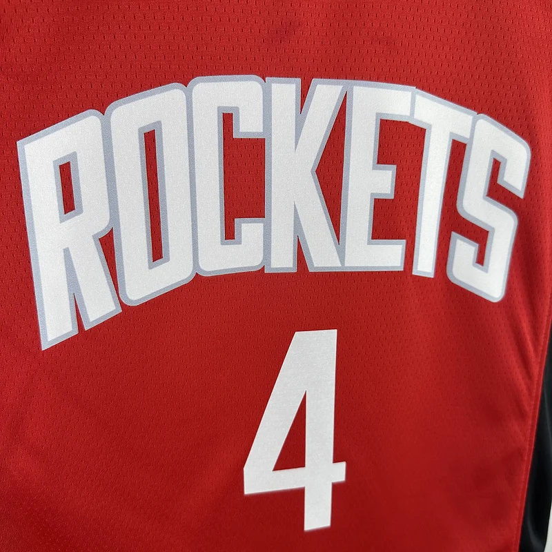 2023 Houston Rockets Basketball Jersey Aawy Red #4 GREEN