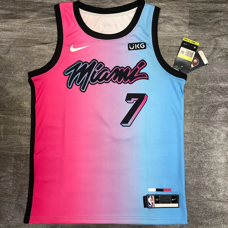 2021 Season NBA Miami Heat basketball jersey city version #7 DRAGIC