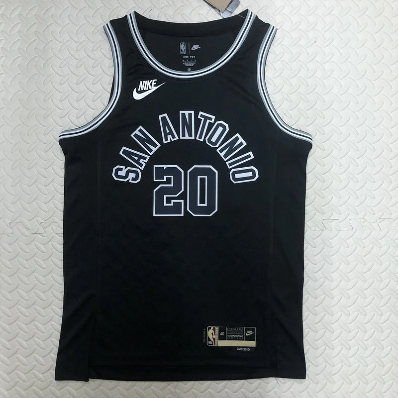 2023 San Antonio Spurs Basketball Jersey Retro #20 GINOBILI