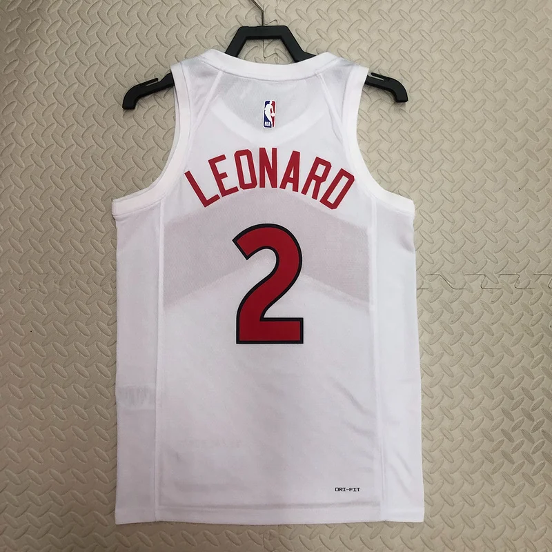 2023 NBA Toronto Raptors Basketball Jersey Home White #2 LEONARD