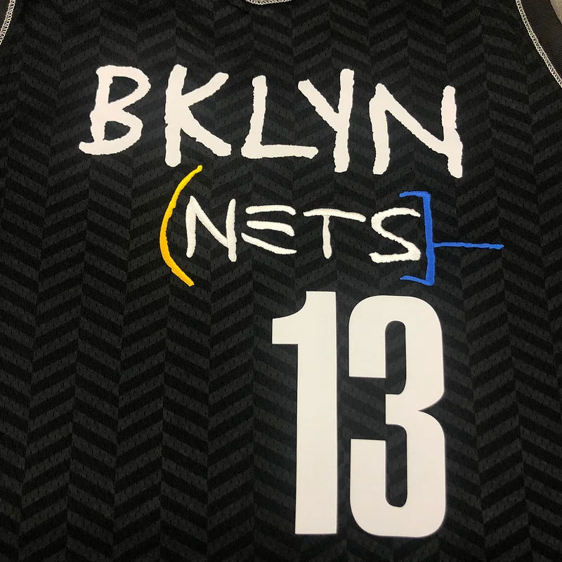 2021 Season Brooklyn Nets Basketball jersey city version graffiti style #13 HARDEN