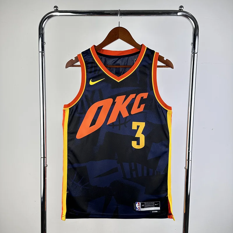 2024 NBA Oklahoma City Thunder Basketball Jersey city version #3 GIDDEY