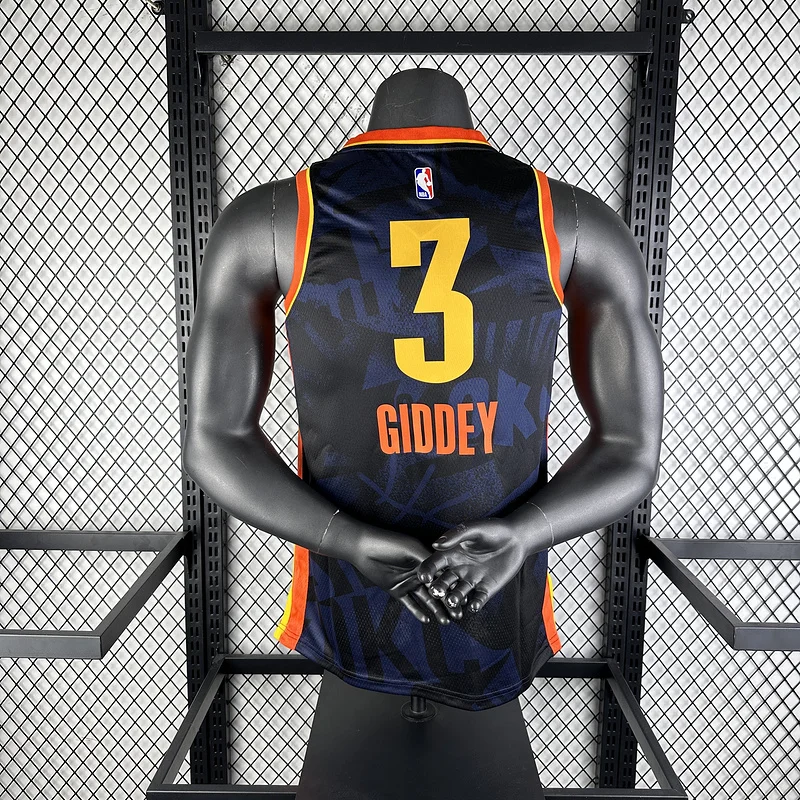 2024 NBA Oklahoma City Thunder Basketball Jersey city version #3 GIDDEY