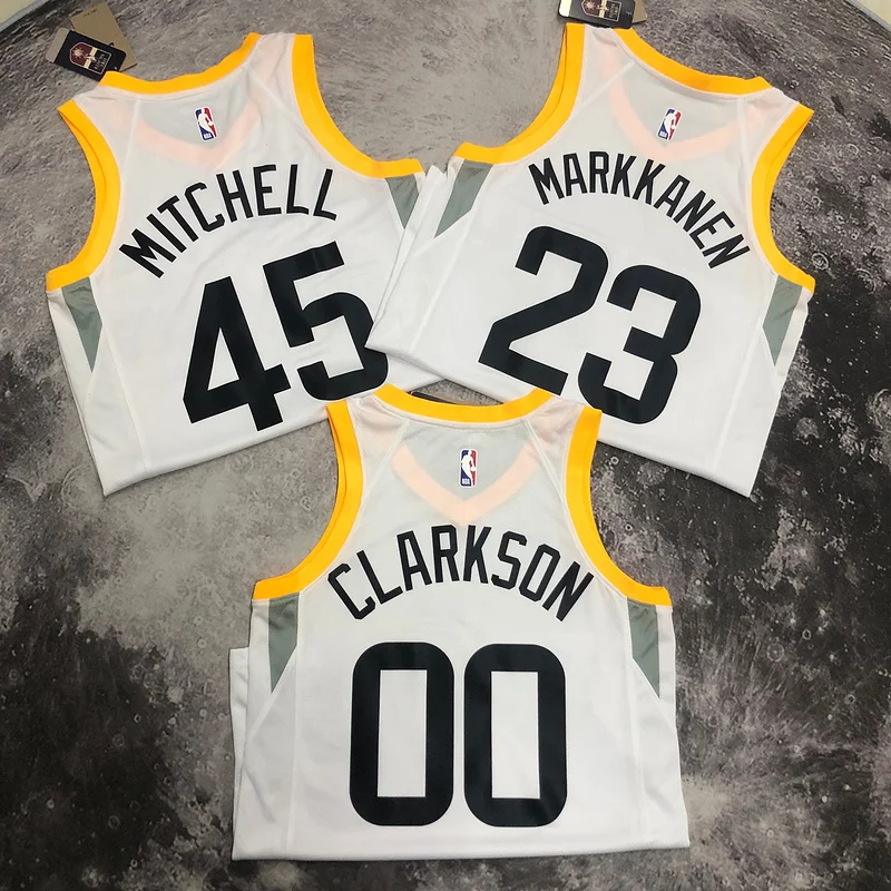 2023 Utah Jazz Basketball Jersey Home White #00 CLARKSON