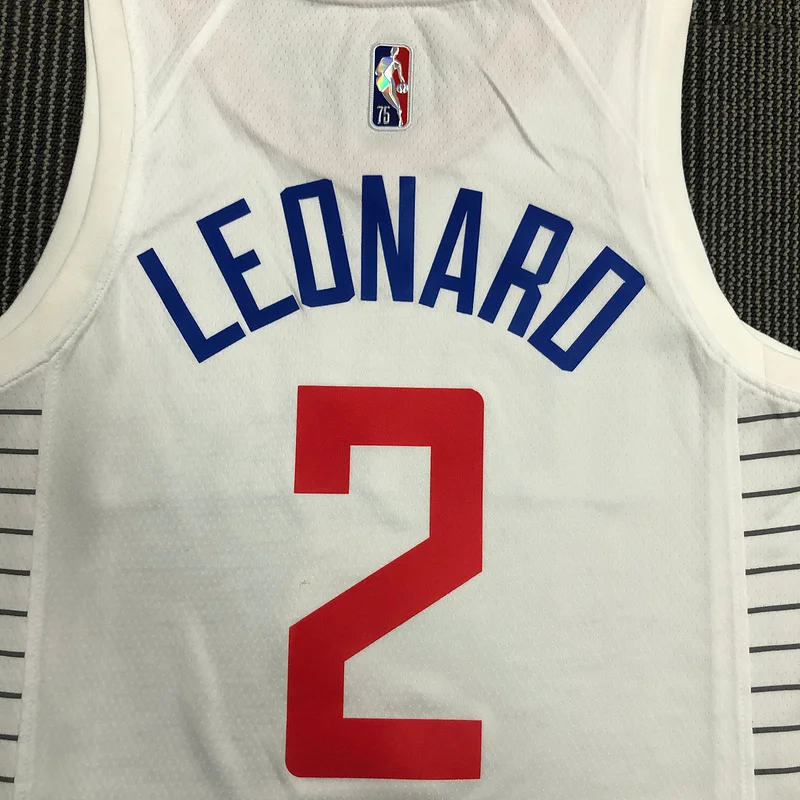 75th anniversary  NBA Los Angeles Clippers Basketball jersey   White  #2   LEONARD