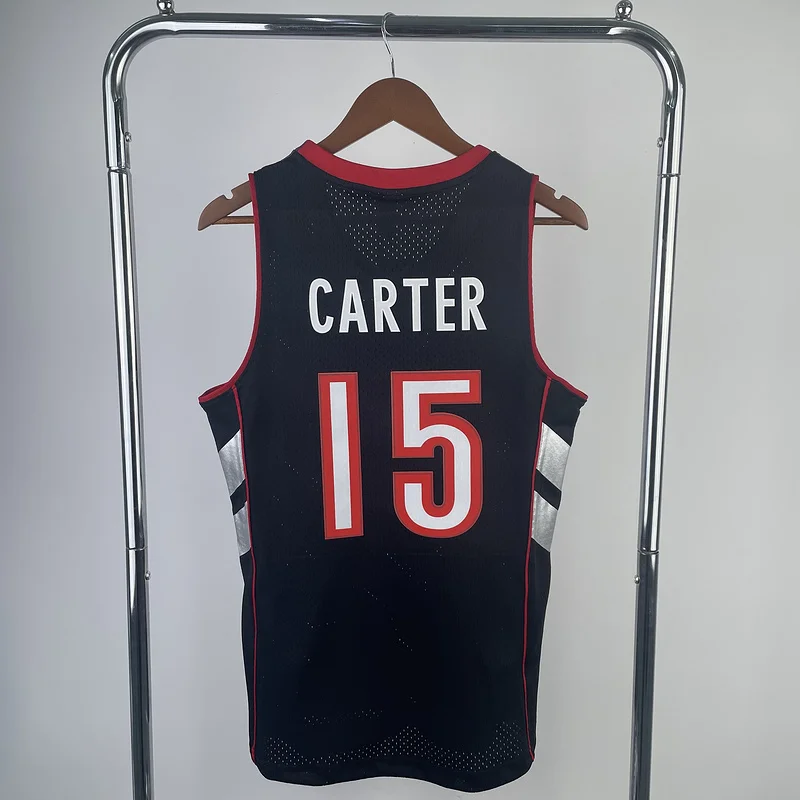 2000 Mitchell Ness Hot Print Retro NBA Toronto Raptors Basketball Jersey Black #15 CARTER