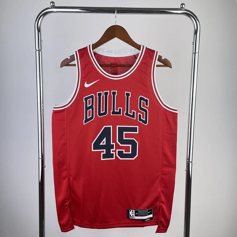 2023 Season NBA Chicago Bulls Basketball jersey red #45 Jordan