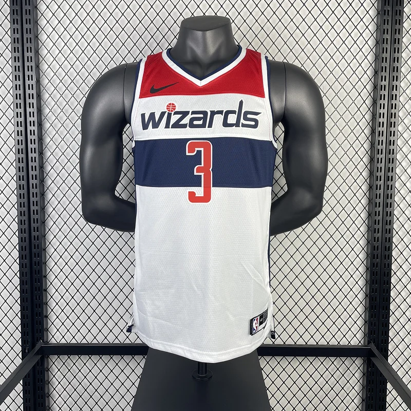 2023  Washington Wizards Basketball Jersey   Home  White  #3    BEAL