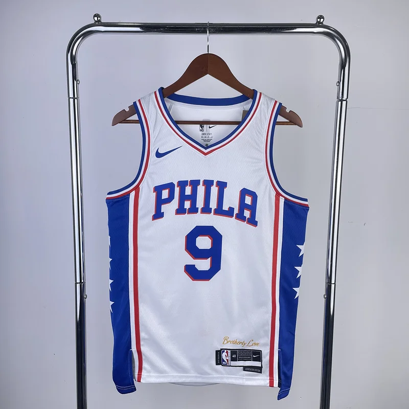 2023 Season NBA Philadelphia 76ers Basketball Jersey Home White #9 OUBRE JR