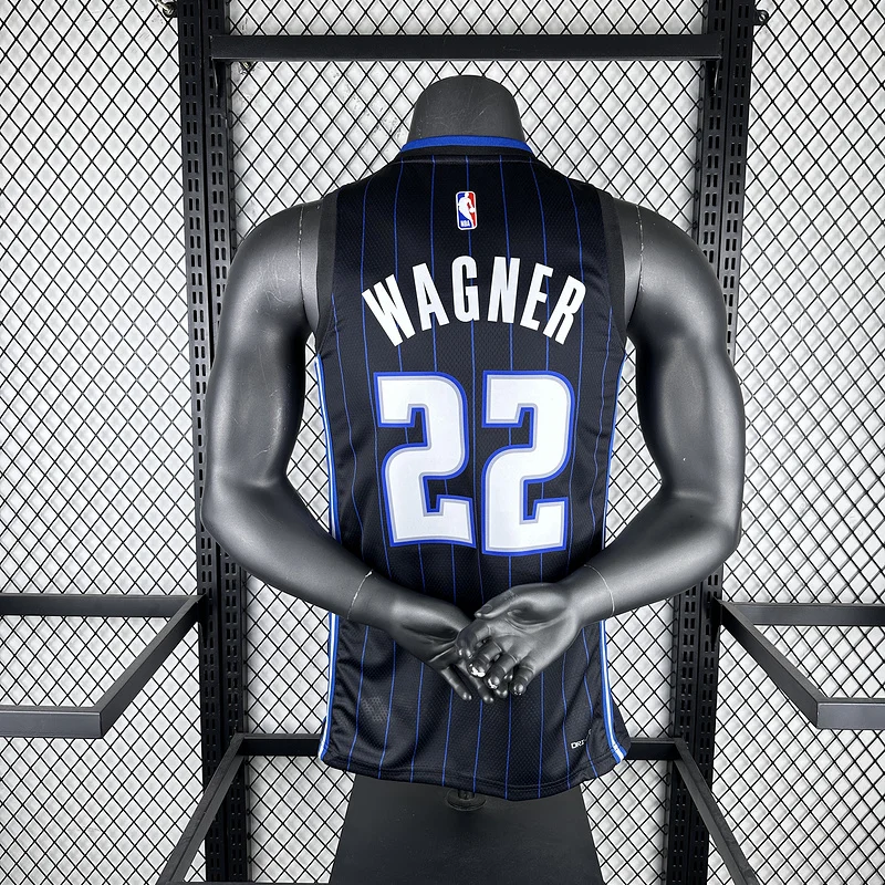 2023 Orlando Magic Basketball Jersey Aawy Black stripe #22 WAGNER