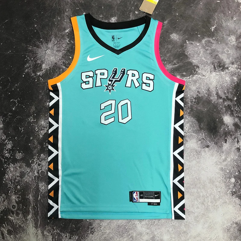 2023 San Antonio Spurs Basketball Jersey city version #20 GINOBILI