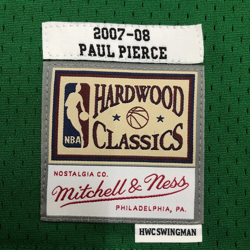 2007 2008 Season MN Hot Print Retro NBA Boston Celtics Basketball Jersey Green #34 PIERCE