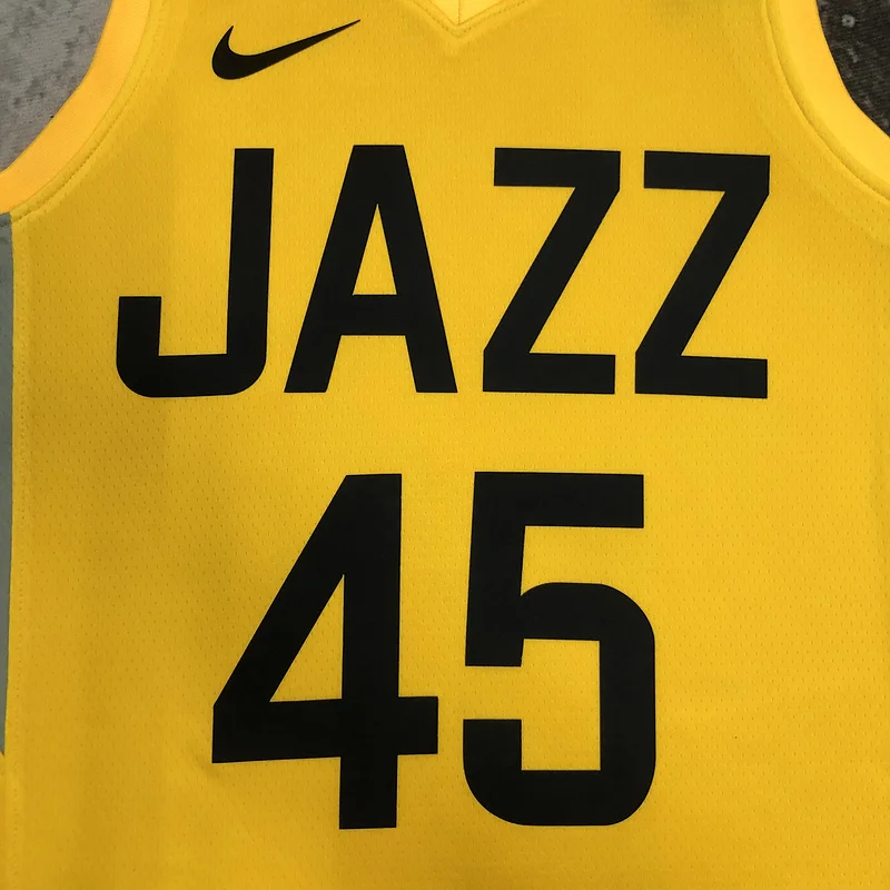 2023 Utah Jazz Basketball Jersey Aawy Yellow #45 MITCHELL