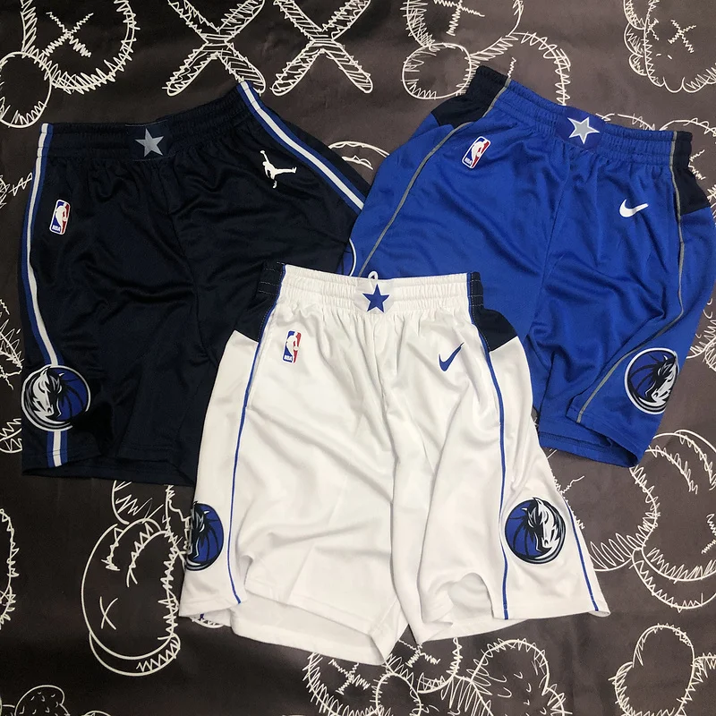 NBA Dallas Mavericks basketball White Shorts