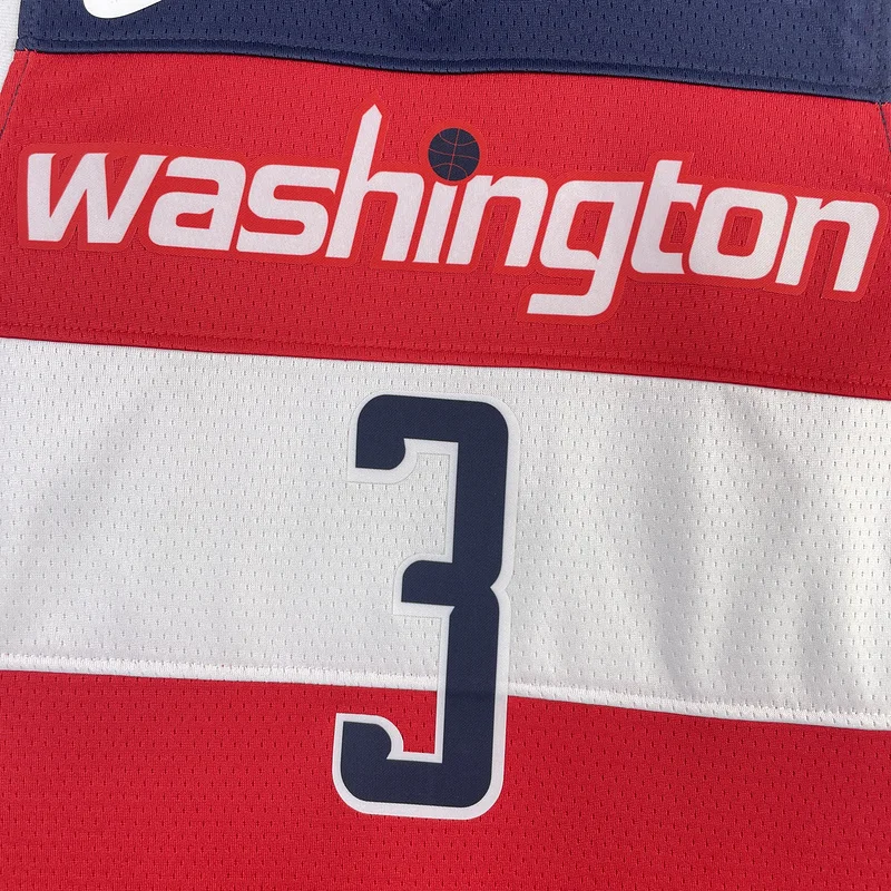 2023  Washington Wizards Basketball Jersey   Aawy   Red  #3    BEAL