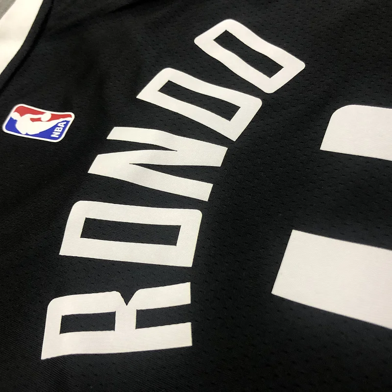 2020 Season NBA Los Angeles Clippers Basketball jersey   Latin   Black   #4   RONDO